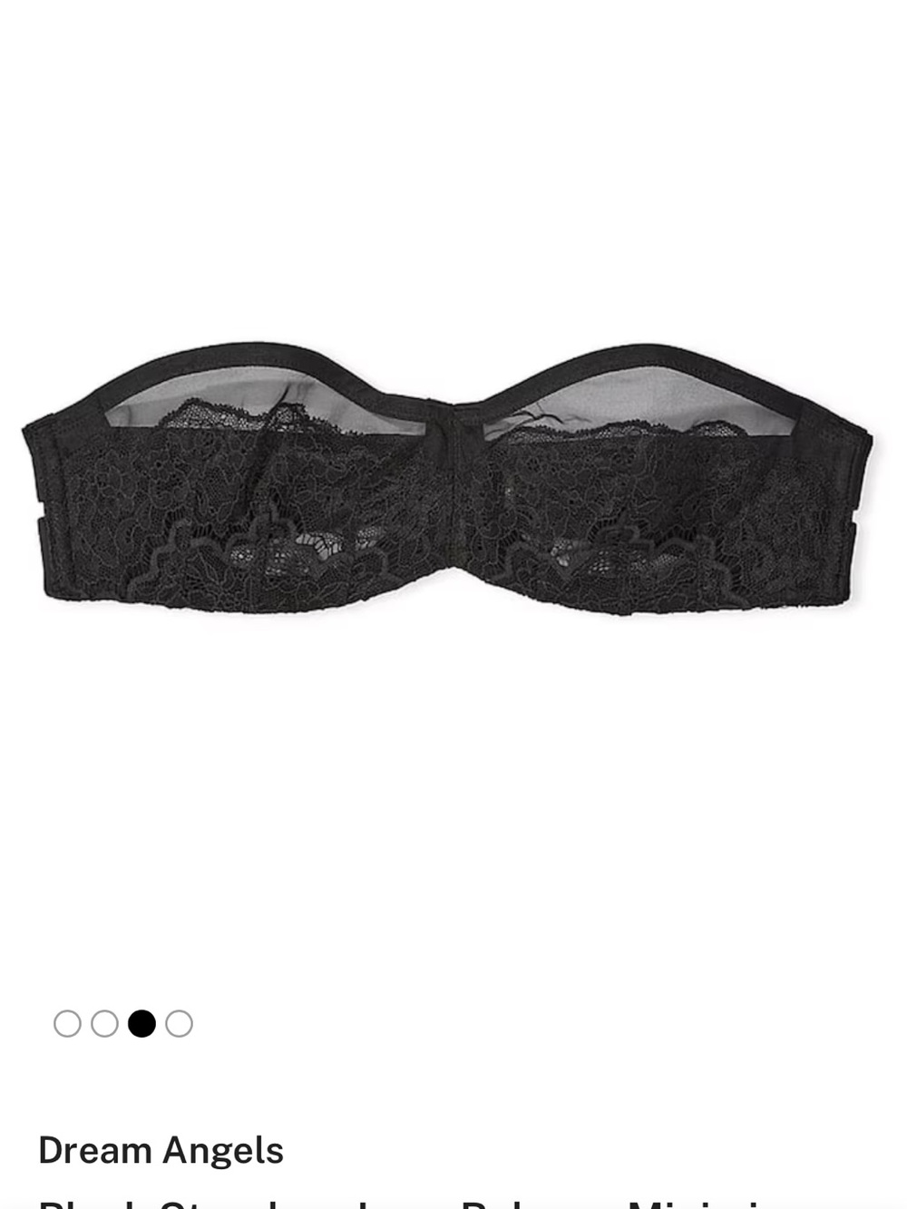 Black Strapless Lace Balcony Minimiser